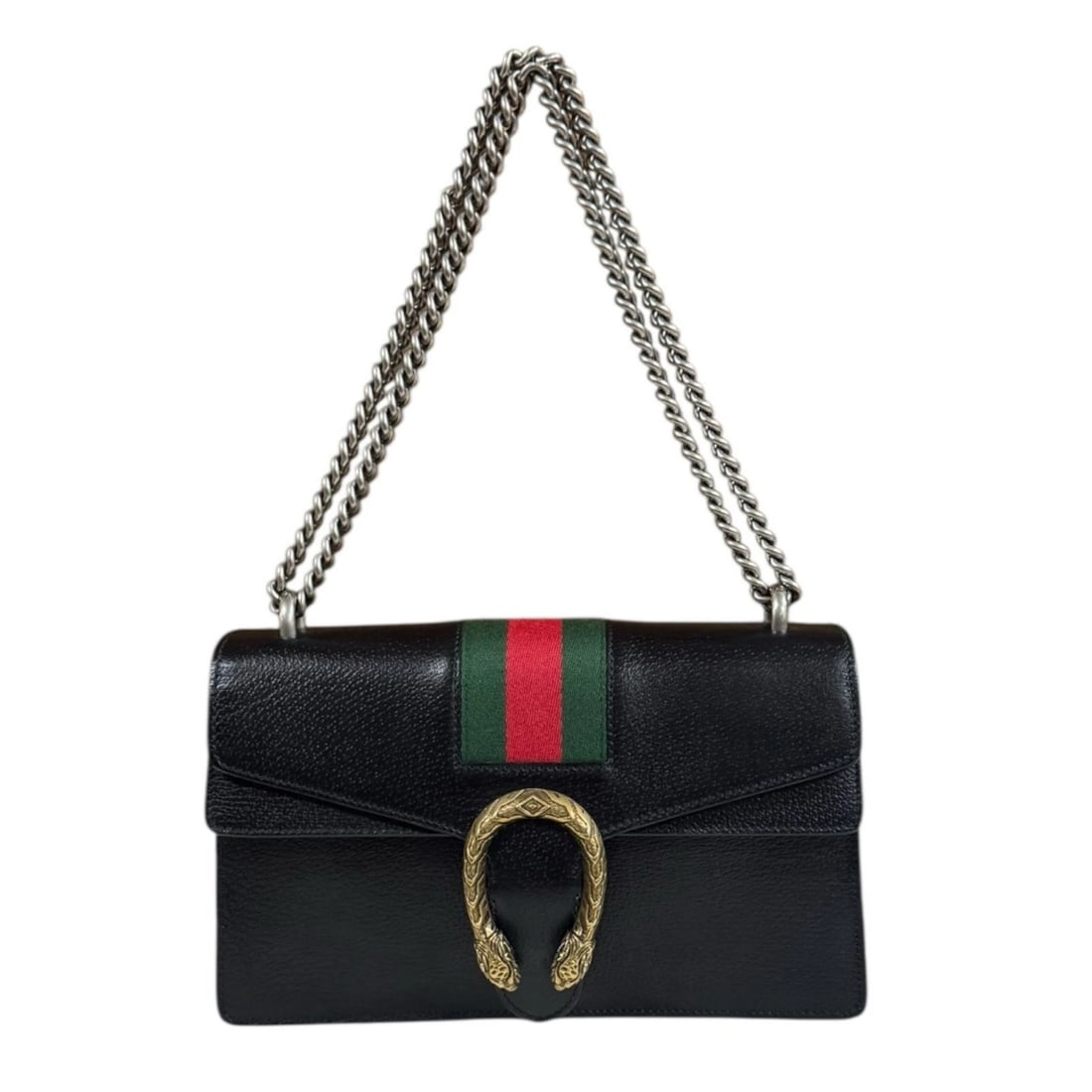 GUCCI SHOULDER BAG LEATHER CHAIN DIONYSUS: GUCCI Shoulder Bag leather Chain Dionysus Brand: GUCCI Type: Shoulder Bag Material/Exterior Material: leather Color/Exterior Color: black Size: W10.2 x H6.3 x D2.8inch Shoulder:19.3inch 