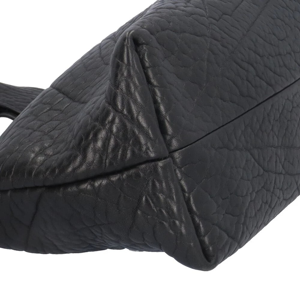 PRADA TOTE BAG LEATHER TRIANGLE LOGO - 6