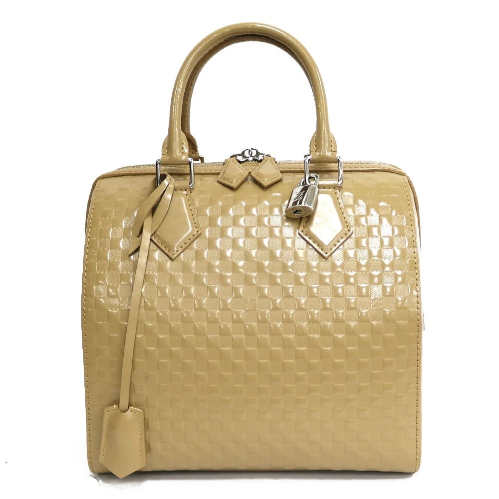 LOUIS VUITTON HANDBAG BEIGE LEATHER: LOUIS VUITTON Handbag beige leather Brand: LOUIS VUITTON Type: Handbag Material/Exterior Material: leather Color/Exterior Color: beige / beige Size: W9.1 x H10.2 x D5.5inch Handle:11.4inch 