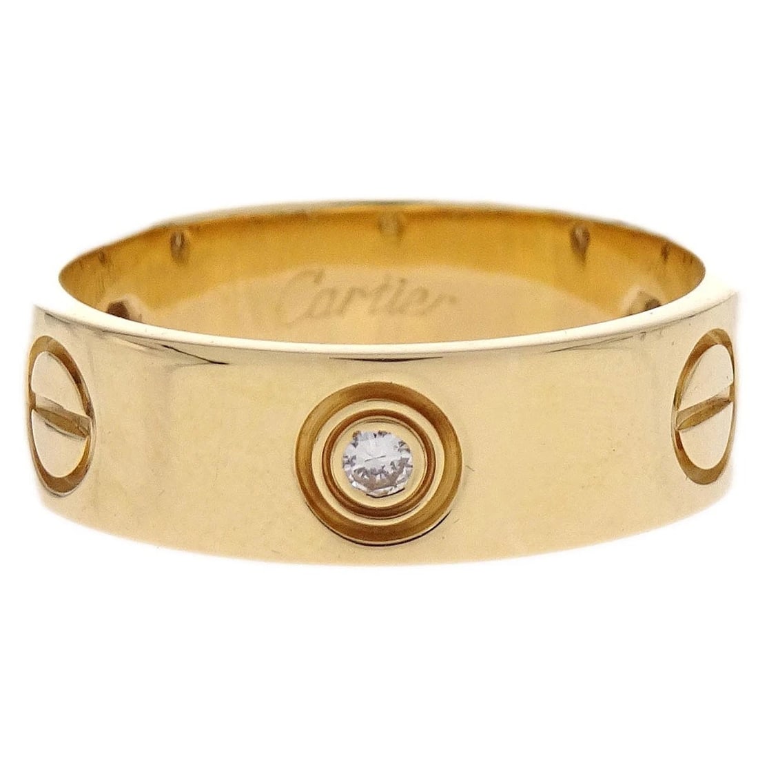 CARTIER LOVE RING 750 HALF DIAMOND (1 of 3)