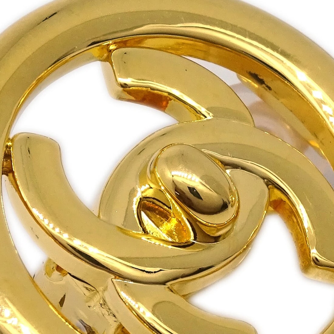 CHANEL CC TURNLOCK BUTTON EARRINGS - 2