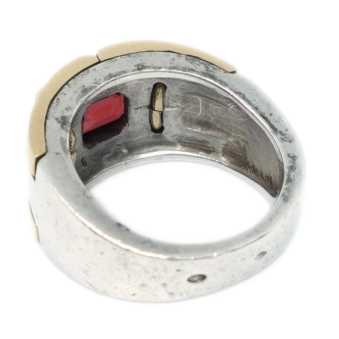 HERMES GARNET SV925 RING SILVER - 2