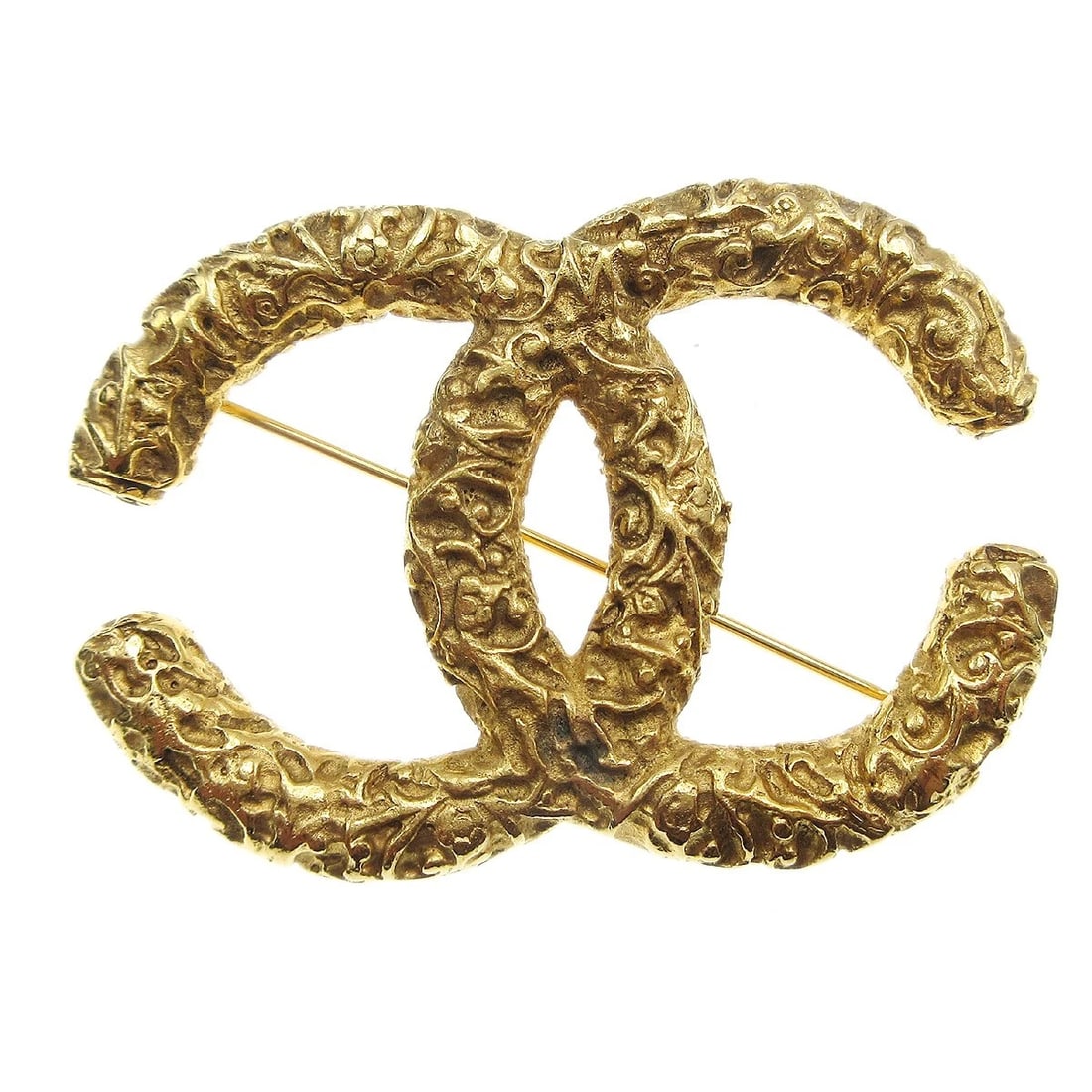 CHANEL CC BROOCH PIN GOLD: Chanel CC Brooch Pin Gold Brand: CHANEL Type/Style: Brooch Material: Gold-plated, Color: Gold Size: W 5.0 x H 3.5 cm Accessories: None Accessories Notice: When purchasing pre-owned goods,
