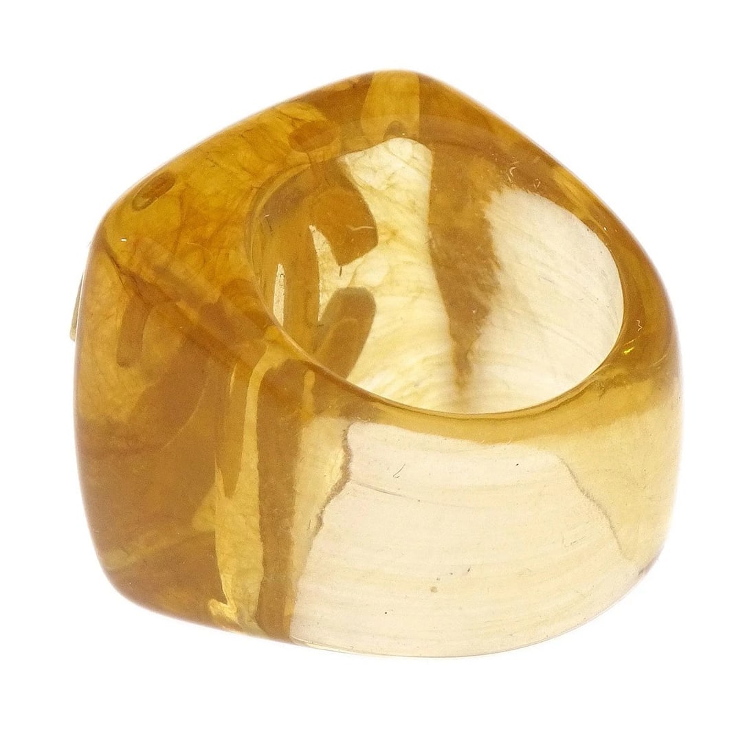 CHANEL RING CLEAR ACRYLIC - 2