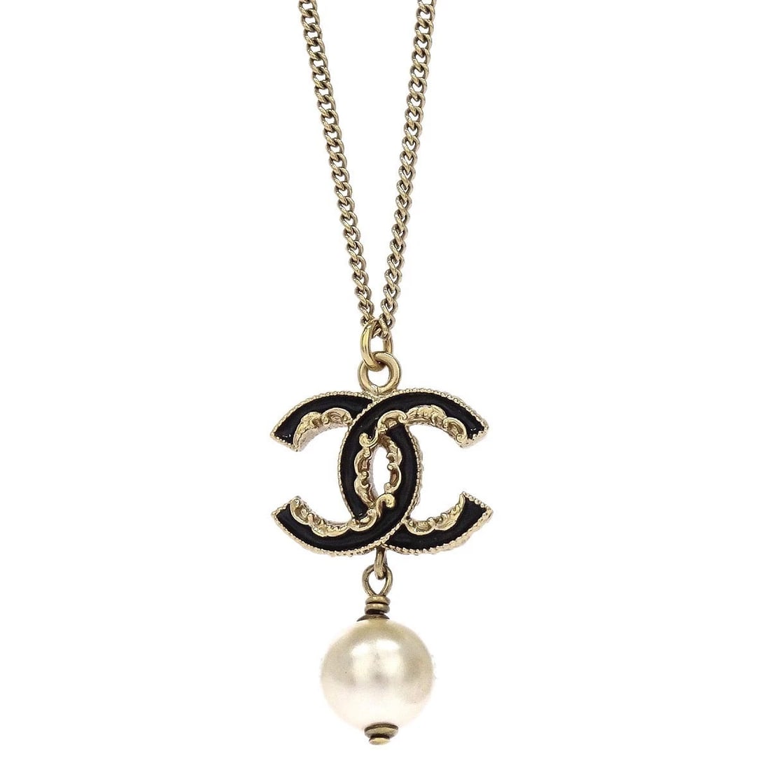 CHANEL CHARM CC GOLD CHAIN NECKLACE: Chanel Charm CC Gold Chain Necklace Brand: CHANEL Type/Style: Pendant Material: Gold Plated, Color: Gold Size: Chain(Overall) : 61.0 cm Charm : W 2.0 x H 3.1 cm Accessories: None Accessories