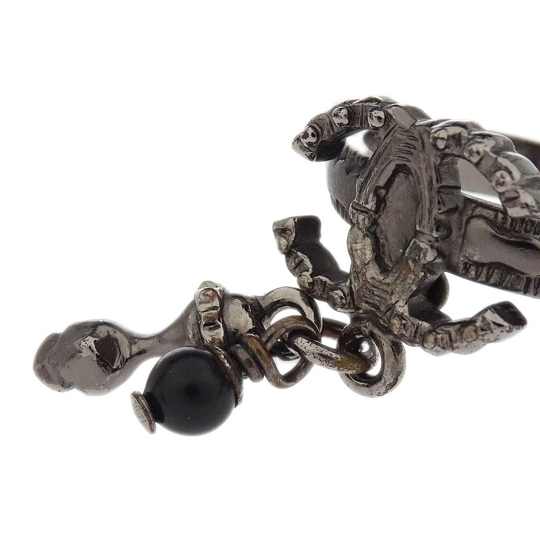 CHANEL RING SILVER DANGLE - 2