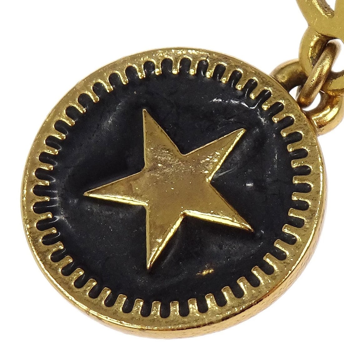 CHANEL DANGLE CC BUTTON PIERCED EARRINGS - 2