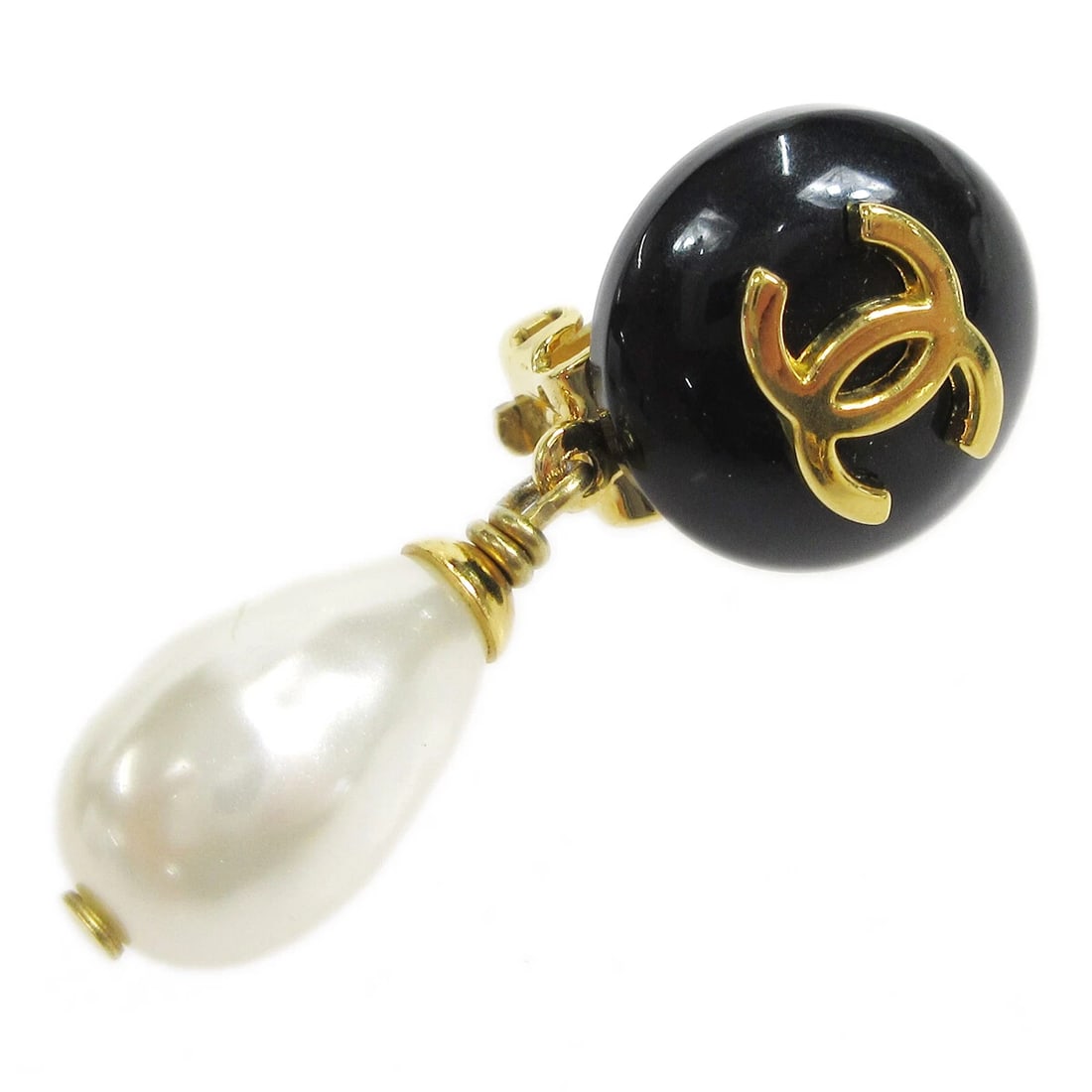 CHANEL ARTIFICIAL PEARL DANGLE EARRINGS - 3