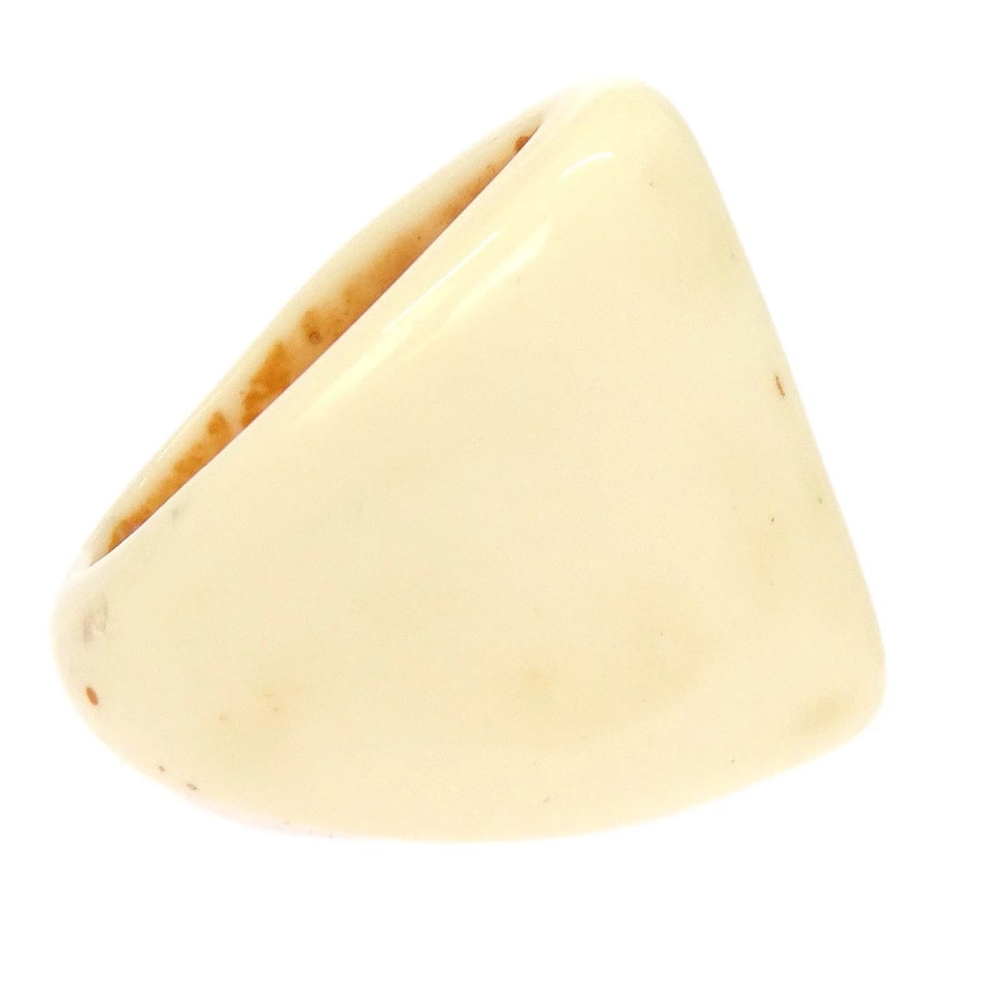 CHANEL RING ACRYLIC OFF-WHITE - 2