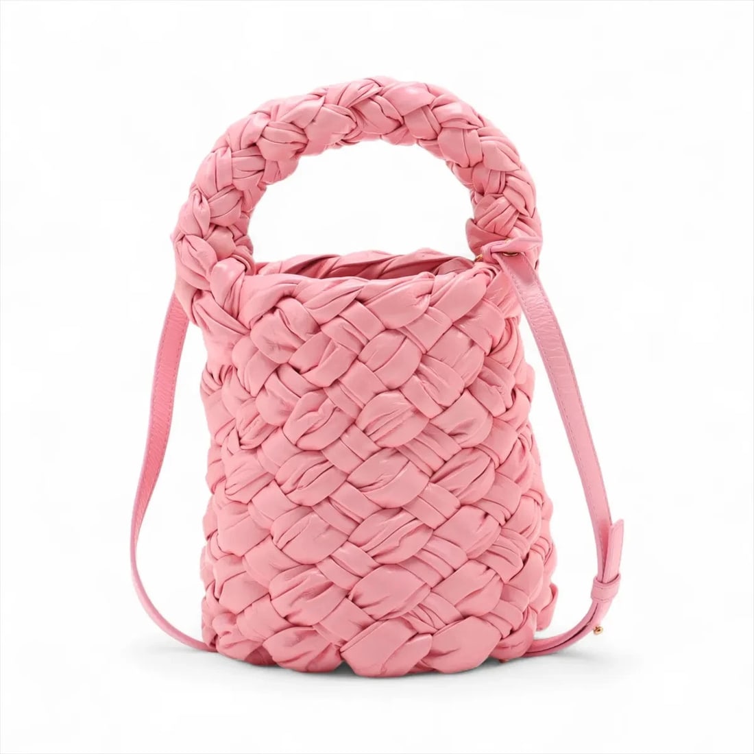 BOTTEGA VENETA INTRECCIATO SMALL CALIMERO LEATHER 2 WAY HANDBAG (1 of 8)