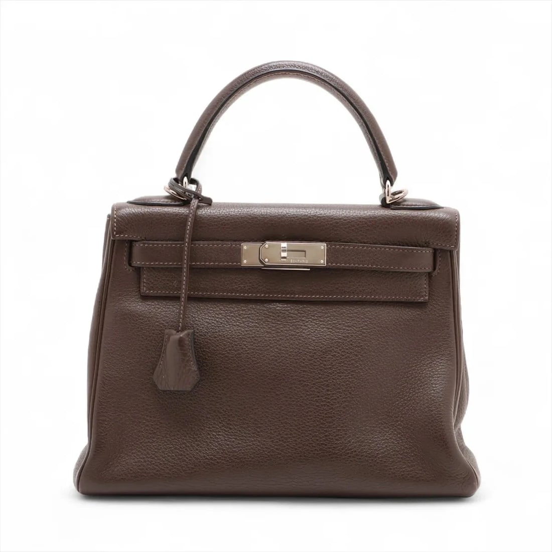 Hermes KELLY 28 LE TOURNAY TAURILLON CLEMENCE: Hermes Kelly 28 Le Tournay Taurillon Clemence Brand: Hermes Type: Hand bag Material: Taurillon Clemence Color: Chocolat Size: Height:7.9inch Length:11.2inch Depth:4.5inch Handle height:3.9inch
