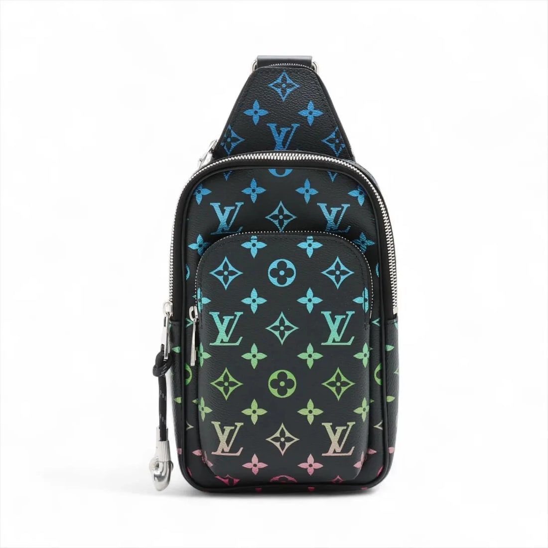 LOUIS VUITTON MONOGRAM GRADATION AVENUE SLING BAG: Louis Vuitton Monogram Gradation Avenue Sling Bag Brand: Louis Vuitton Type: Waist pouch/Body bag Material: None Color: Black Size: Height:10.0inchLength:6.3inchDepth:1.4inch Accessories: None