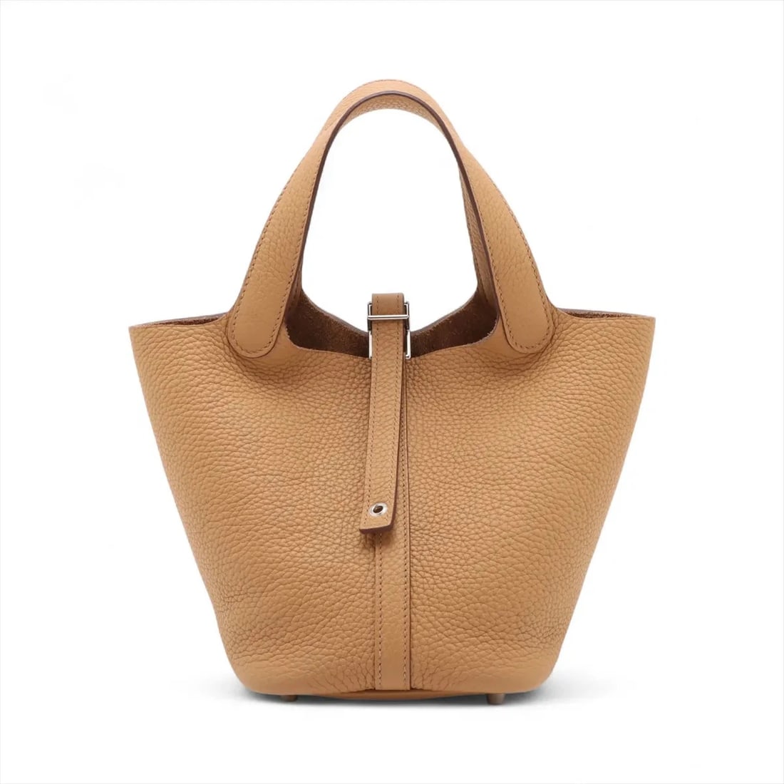 Hermes PICOTIN LOCK 18 PM TAURILLON CLEMENCE: Hermes Picotin Lock 18 PM Taurillon Clemence Brand: Hermes Type: Hand bag Material: Taurillon Clemence Color: Chai Size: Height:7.3inch Length:7.3inch Depth:5.3inch Handle height:4.9inch Accessor