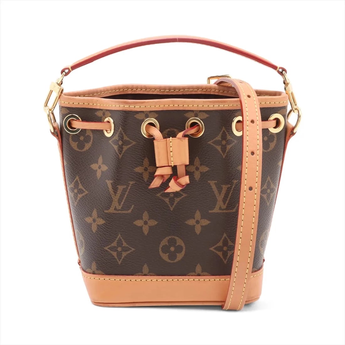 LOUIS VUITTON MONOGRAM NANO NOE BROWN: Louis Vuitton Monogram Nano Noe Brown Brand: Louis Vuitton Type: Shoulder bag Material: None Color: Brown Size: Height:6.3inch Length:5.1inch Depth:3.9inch Handle height:2.0inch Shoulder height:20