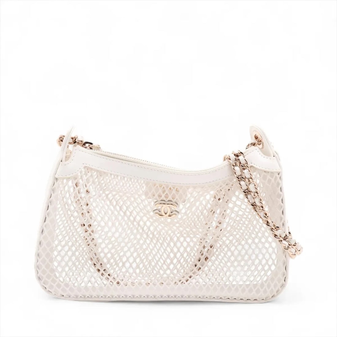 CHANEL COCO MARK MESH X LAMBSKIN CHAIN SHOULDER BAG (1 of 7)