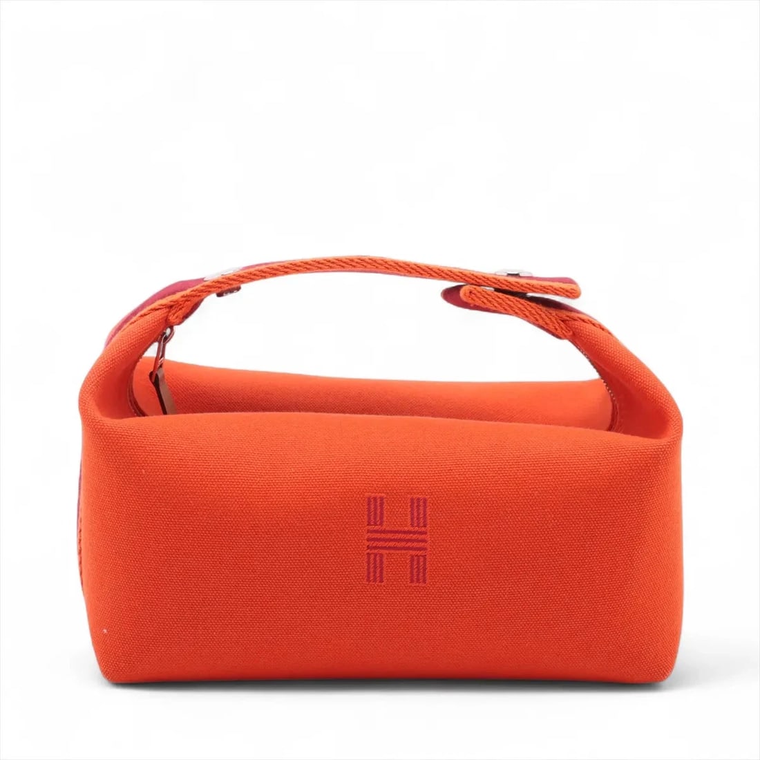Hermes BRID A BLACK PM CANVAS ORANGE SILVER: Hermes Brid A Black PM canvas Orange Silver Brand: Hermes Type: Hand bag Material: canvas Color: Orange Size: Height:5.1inch Length:8.1inch Depth:4.7inch Handle height:2.8inch Accessories: None