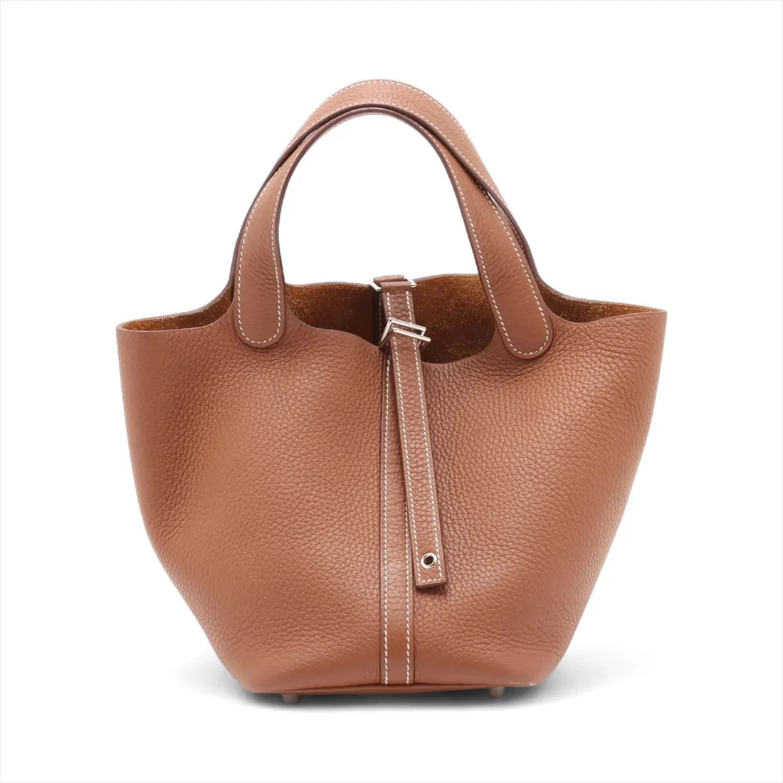 Hermes PICOTIN LOCK 18 PM TAURILLON CLEMENCE GOLD SILVER: Hermes Picotin Lock 18 PM Taurillon Clemence Gold Silver Brand: Hermes Type: Hand bag Material: Taurillon Clemence Color: Gold Size: Height:7.3inch Length:7.3inch Depth:5.3inch Handle height:5.3in