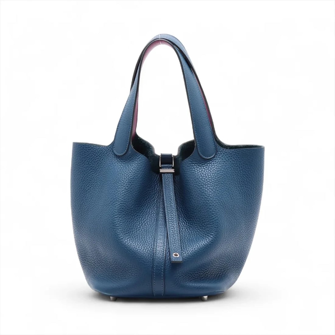 Hermes PICOTIN LOCK 22 MM ECLAT TAURILLON CLEMENCE: Hermes Picotin Lock 22 MM Eclat Taurillon Clemence Brand: Hermes Type: Hand bag Material: Taurillon Clemence Color: Deap blue Size: Height:8.7inch Length:8.7inch Depth:6.9inch Handle height:6.3inc