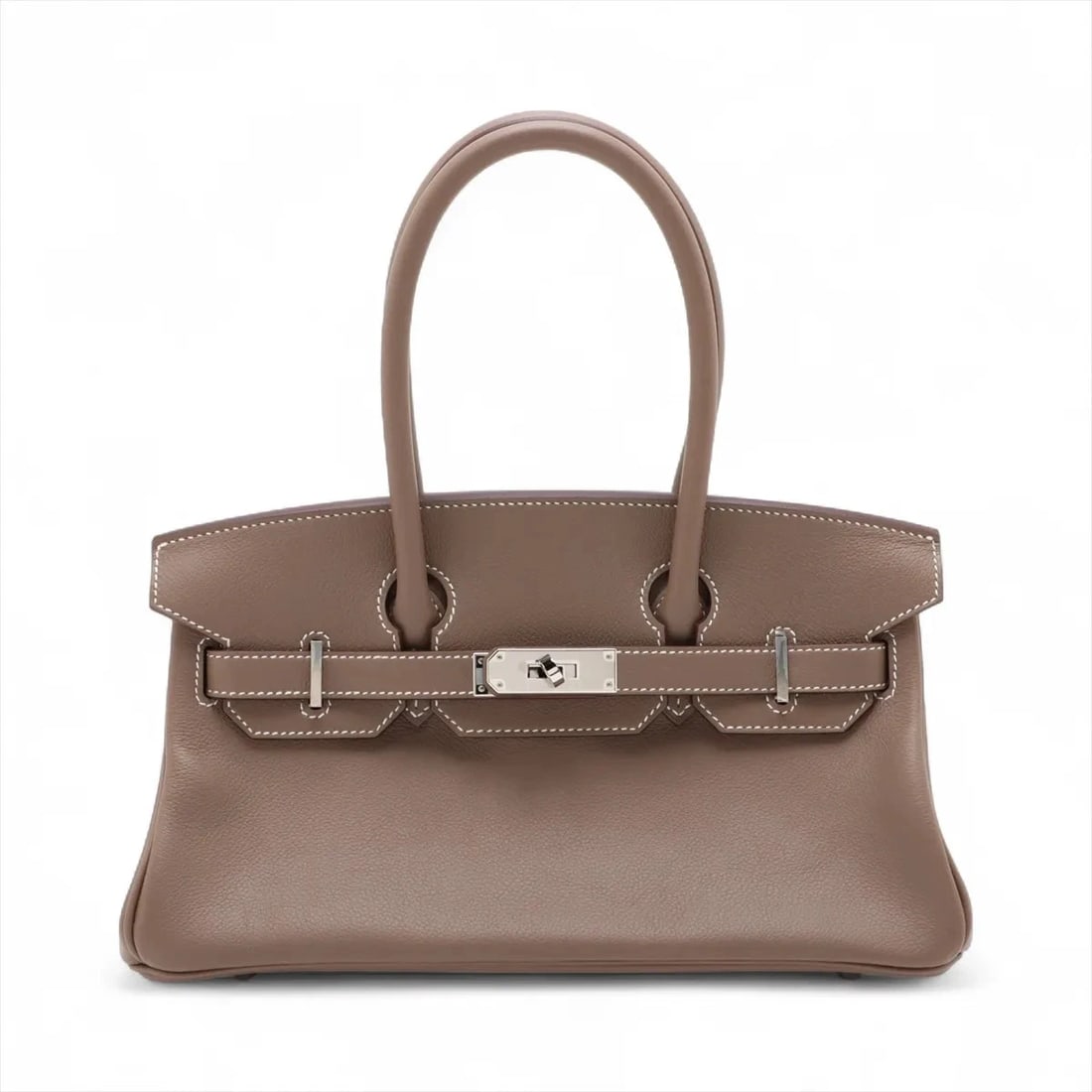 Hermes SHOULDER BIRKIN 29 LE TOURNAY EVERCOLOR: Hermes Shoulder Birkin 29 Le Tournay Evercolor Brand: Hermes Type: Hand bag Material: Evercolor Color: Etoupe Size: Height:6.5inch Length:11.8inch Depth:5.5inch Handle height:4.5inch Accessories: