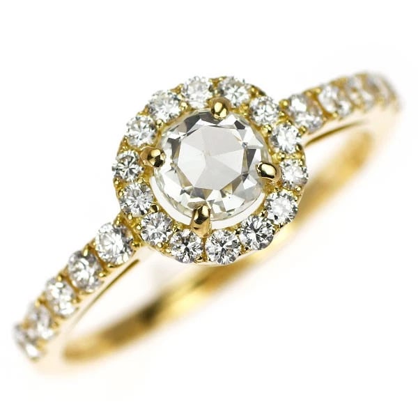 BRAND NEW K18YG ROSE CUT DIAMOND RING (1 of 2)