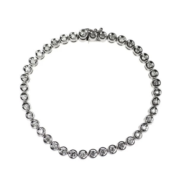 PT850 DIAMOND TENNIS BRACELET: Pt850 diamond tennis bracelet Brand: None Type/Style: bracelets Material: Metal Purity 850, Metal Platinum, Main Stone/Creation Natural Color: None Size: Necklace: Chain Length 18 