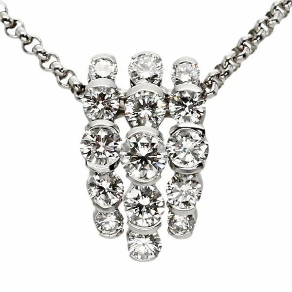 MONNICKENDAM PLATINUM DIAMOND SLIDE CHAIN NECKLACE: Monnickendam Platinum Diamond Slide Chain Necklace Brand: Monnickendam Type/Style: Necklace Material: Platinum, Main Stone/Creation natural Color: Silver Size: length: Maximum approx. 45cm.