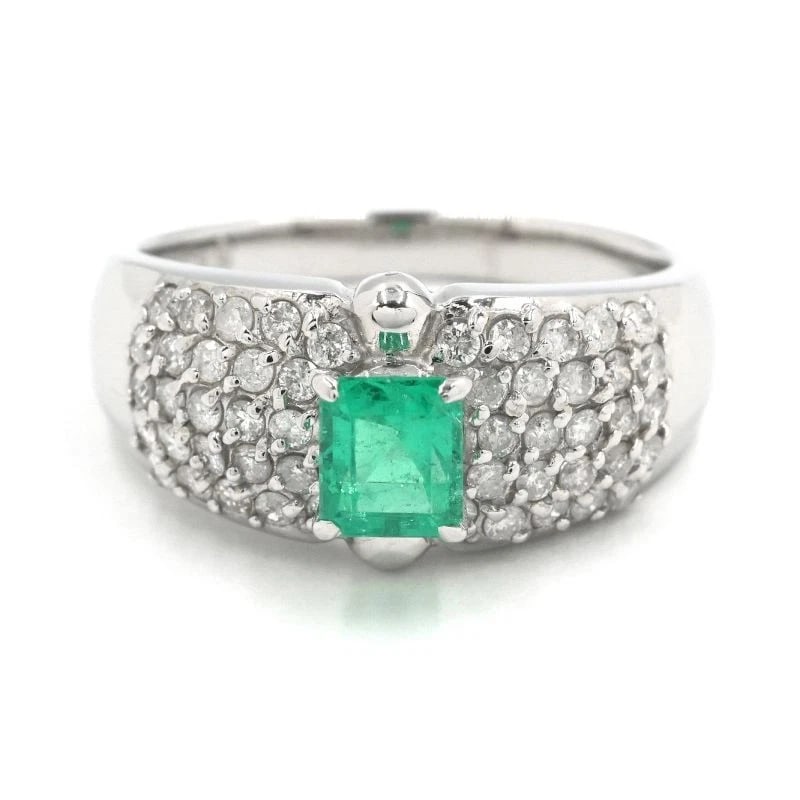 EMERALD RING DIAMOND PAVE - 3