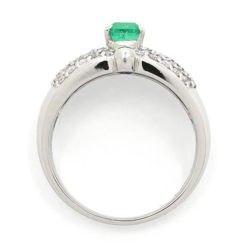 EMERALD RING DIAMOND PAVE - 4
