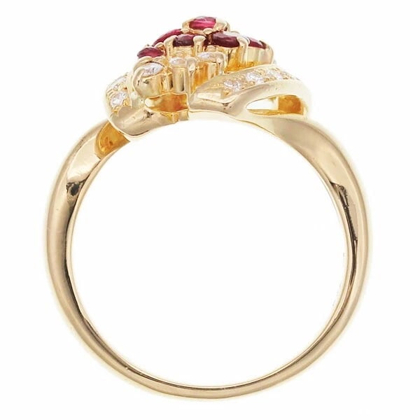 POLA 18K YG RUBY DIAMOND RING - 3