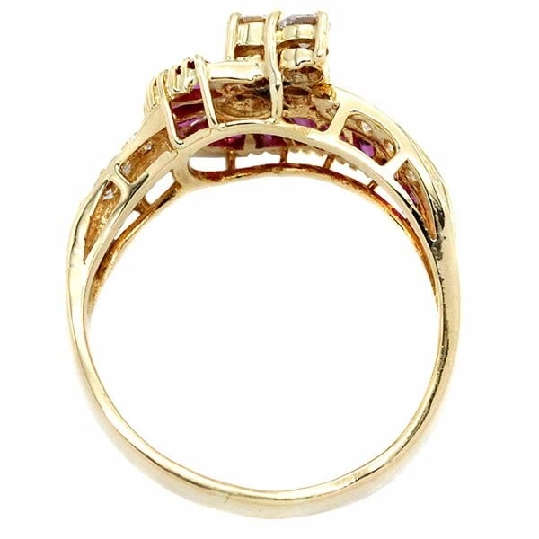 18K YG RUBY DIAMOND RING YELLOW GOLD - 2