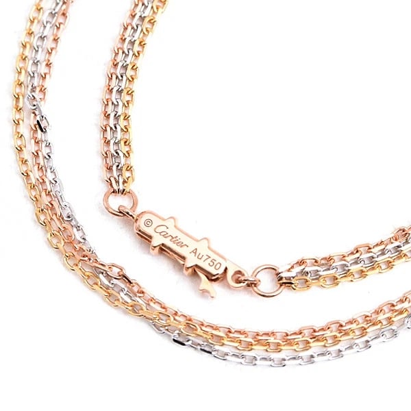 CARTIER TRINITY NECKLACE RG WG YG 3-COLOR GOLD (1 of 4)