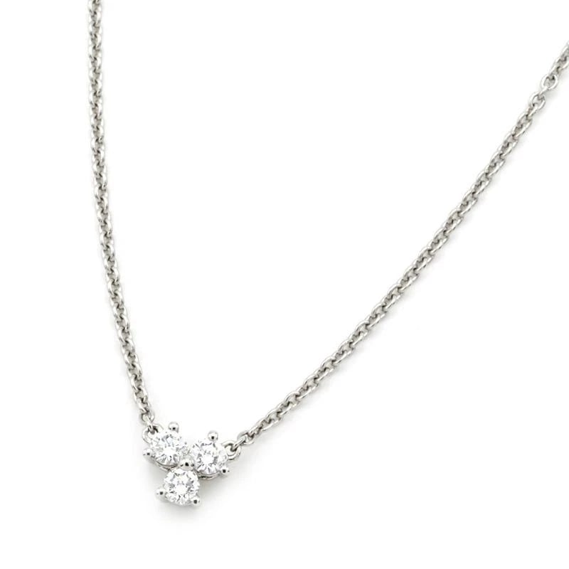 TIFFANY & CO. ARIA DIAMOND NECKLACE PT950: Tiffany & Co. Aria Diamond Necklace Pt950 Brand: Tiffany & Co. Type/Style: Necklace Material: Pt950, Main Stone/Creation natural Color: Silver Size: Effective length 40cm Chain width 1.0mm