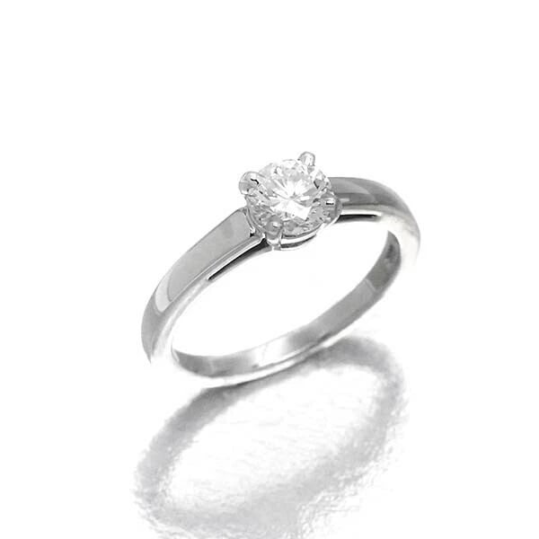 BVLGARI PLATINUM PRONG DIAMOND RING: Bvlgari Platinum Prong Diamond Ring Brand: Bvlgari Type/Style: Ring Material: platinum, Main Stone/Creation natural Color: Silver Size: 4.25Us Accessories: None Accessories Notice: When