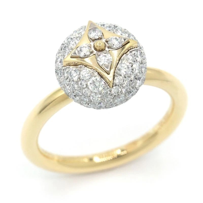 LOUIS VUITTON BLOSSOM RING 18K YG/WG: Louis Vuitton Blossom Ring 18K YG/WG Brand: Louis Vuitton Type/Style: Ring Material: K18YG, Main Stone/Creation natural Color: Multicolor Size: 7 US Accessories: None Accessories Notice: When