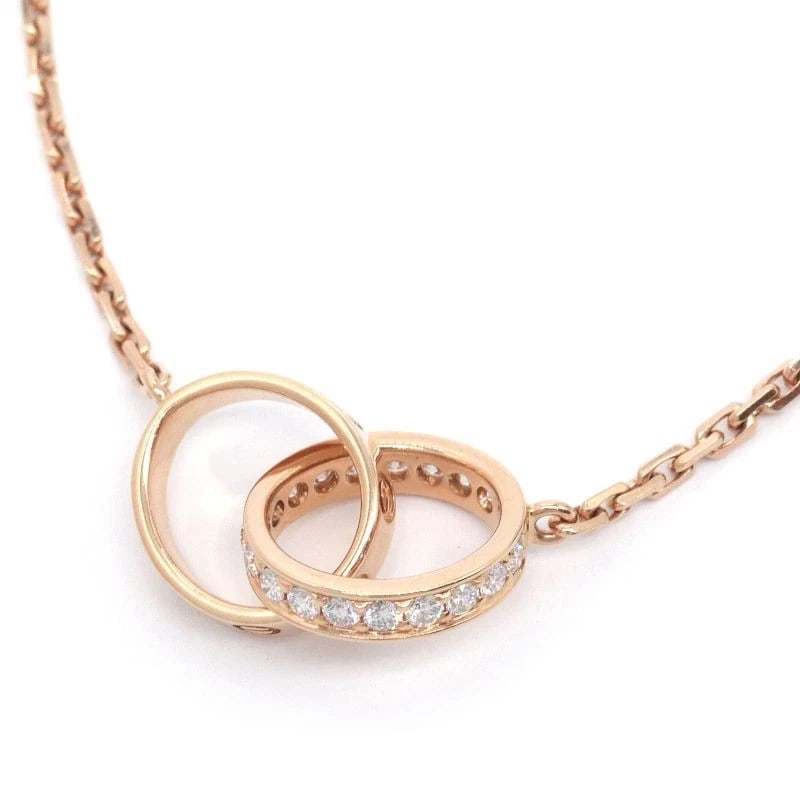 CARTIER BABY LOVE NECKLACE 18K PG DIAMOND: Cartier Baby Love Necklace 18K PG diamond Brand: Cartier Type/Style: Necklace Material: 18KPG, Main Stone/Creation natural Color: Gold Size: ffective length 44cm Motif 13.0 x 9.7mm (including