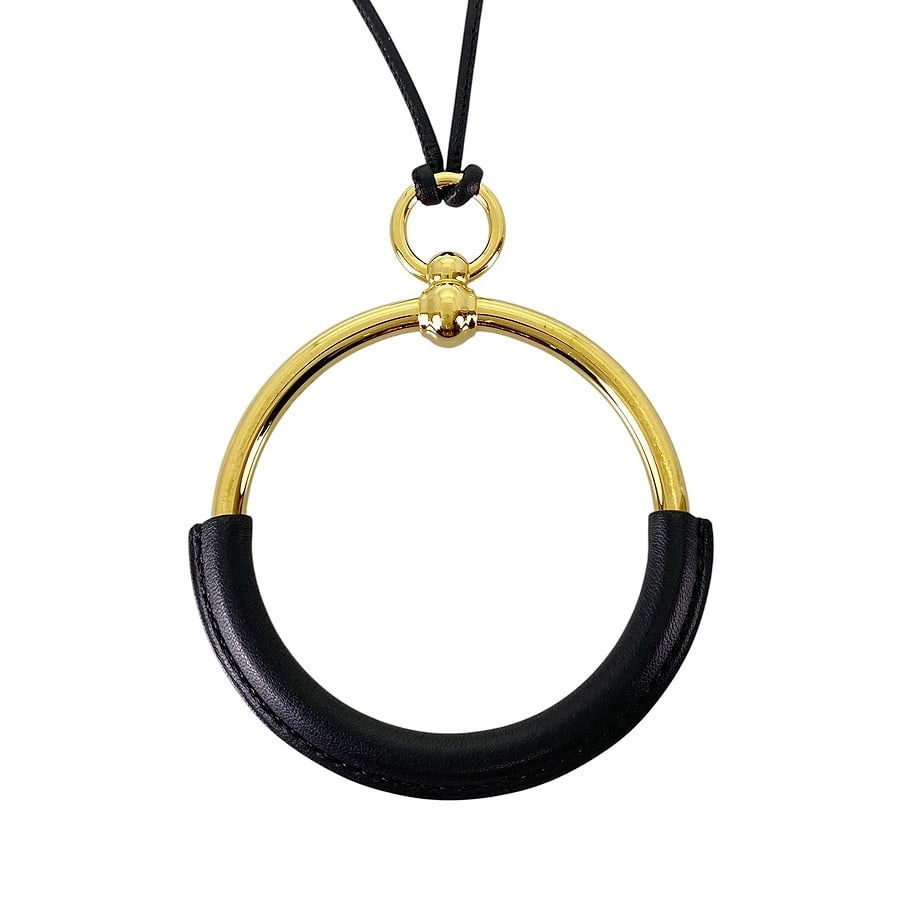 HERMES LOOP GRAN GOLD PLATED NECKLACE (1 of 8)