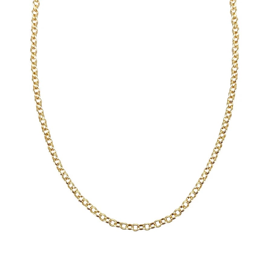 CHROME HEARTS ROLL CHAIN YELLOW GOLD NECKLACE: CHROME HEARTS Roll Chain Yellow gold Necklace Brand: CHROME HEARTS Type/Style: Necklace Material: K22YG 18K Yellow Gold, Color: Gold Size: Necklace full length:51cm Accessories: None Access