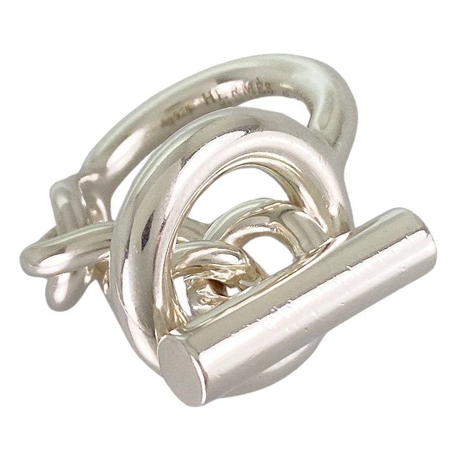 HERMES CROISETTE VINTAGE SILVER RING: HERMES Croisette vintage Silver Ring Brand: HERMES Type/Style: Ring Material: Silver 925, Color: Silver Size: US:3.5-4 Accessories: None Accessories Notice: When purchasing pre-owned goods,