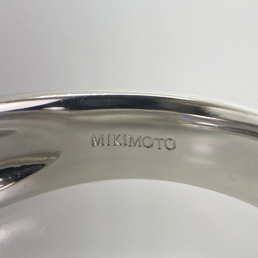 MIKIMOTO PLATINUM DIAMOND RING - 4