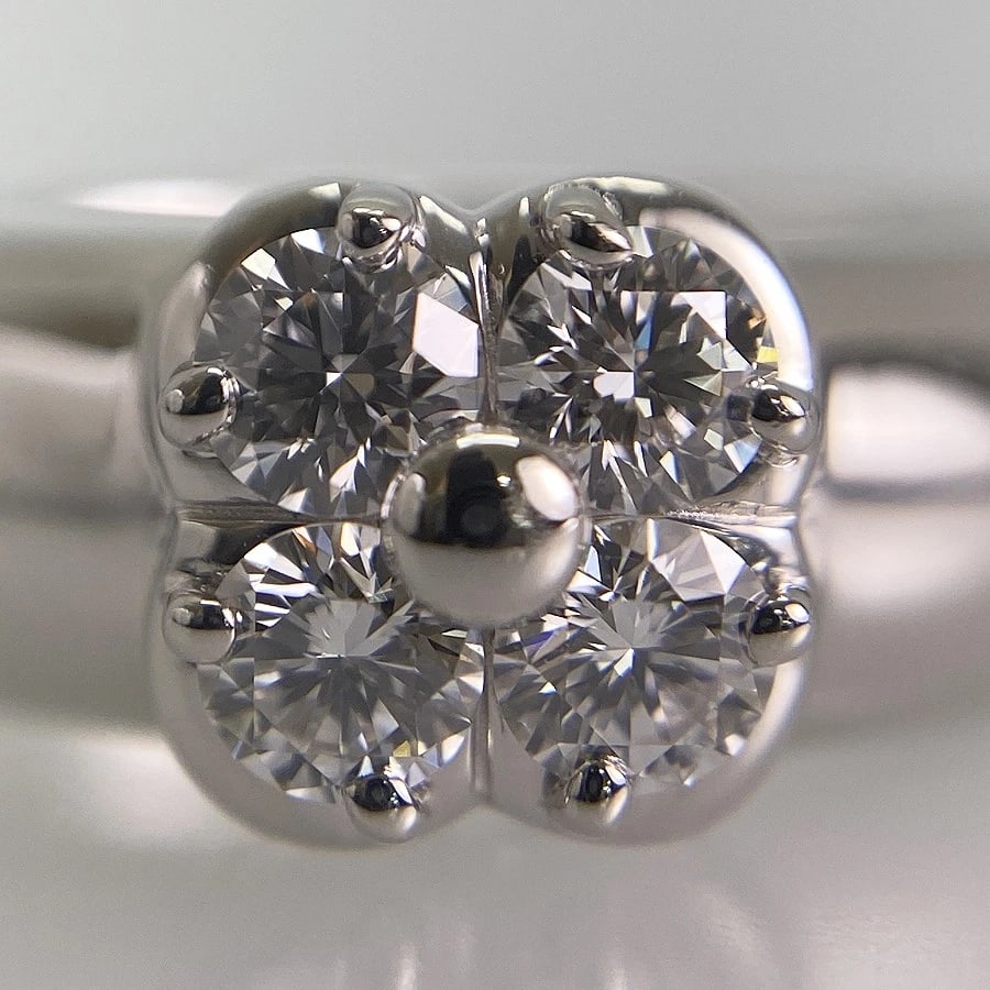 MIKIMOTO PLATINUM DIAMOND RING - 5