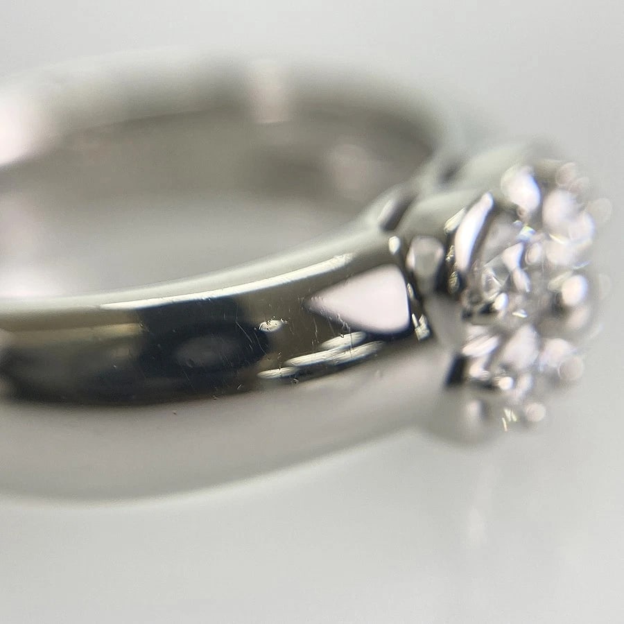 MIKIMOTO PLATINUM DIAMOND RING - 7
