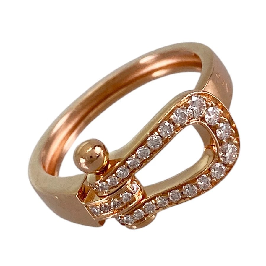 FRED FORCE ROSE GOLD DIAMOND RING: FRED Force Rose gold Diamond Ring Brand: FRED Type/Style: Ring Material: 18K Pink Gold, Main Stone/Creation Natural Color: Rose Gold Size: US:4-4.5 Accessories: None Accessories Notice: When