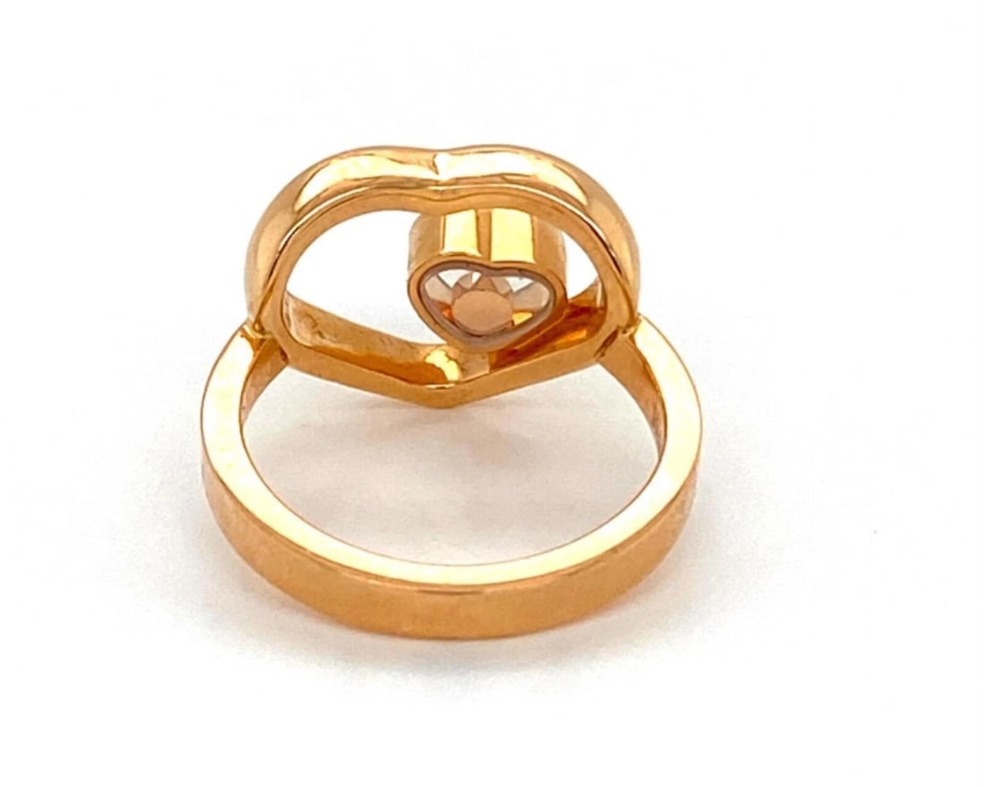 CHOPARD HAPPY DIAMOND DOUBLE HEART RING - 2
