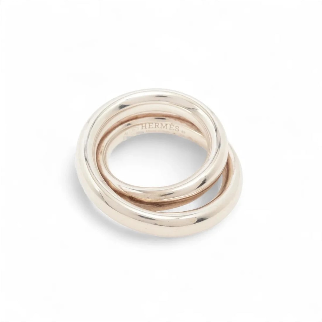 HERMÈS VERTIGES RING 925 SILVER: Hermès Vertiges Ring 925 Silver Brand: Hermès Type: Ring Material: 925 Color: Silver Size: 4.75 - 5 US Accessories: None Accessories Notice: When purchasing pre-owned goods, please refer to