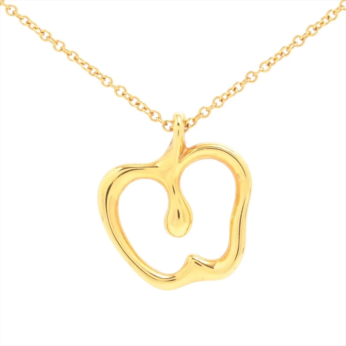 TIFFANY APPLE NECKLACE 750(YG): Tiffany Apple Necklace 750(YG) Brand: Tiffany Type: Necklace Material: 750(YG) Color: Yellow gold Size: Chain length:40.6 Accessories: None Accessories Notice: When purchasing pre-owned