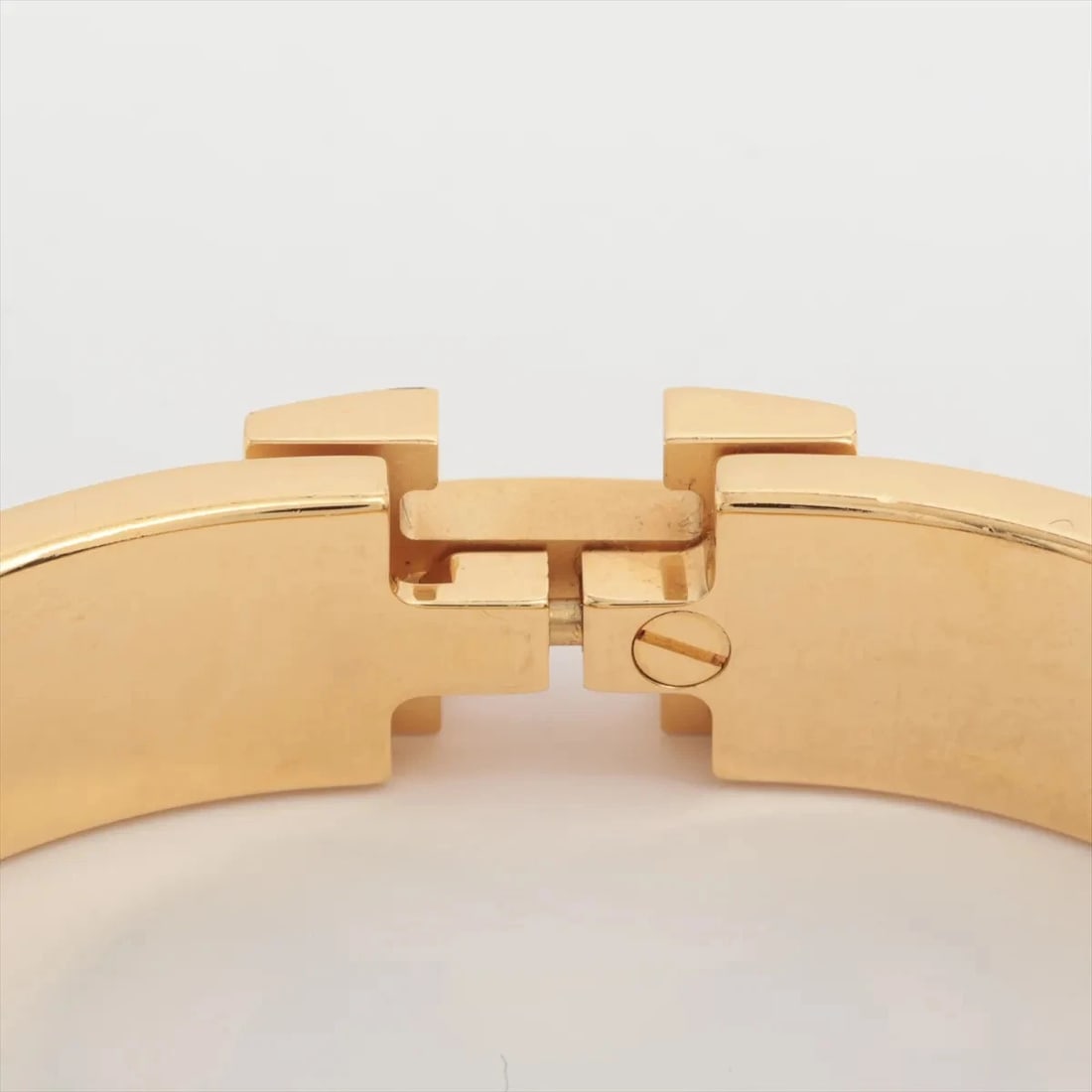 HERMÈS CLICK H FAN BANGLE GP BLACK×GOLD: Hermès Click H fan Bangle GP Black×Gold Brand: Hermès Type: Bracelet Material: GP Color: Black×Gold Size: Bracelet length:15.5 Accessories: None Accessories Notice: When purchasing