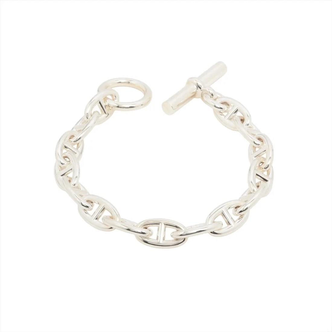 HERMÈS CHAÎNE D'ANCRE BRACELET 15 FRAMES 925 SILVER: Hermès Chaîne d'Ancre Bracelet 15 frames 925 Silver Brand: Hermès Type: Bracelet Material: 925 Color: Silver Size: Bracelet length:20 Accessories: None Accessories Notice: When purchasing