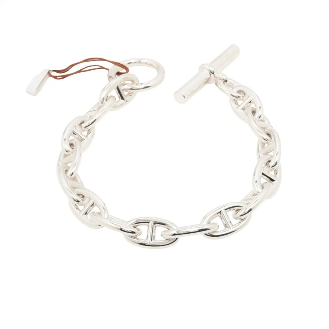 HERMÈS CHAÎNE D'ANCRE BRACELET 15 FRAMES 925 SILVER: Hermès Chaîne d'Ancre Bracelet 15 frames 925 Silver Brand: Hermès Type: Bracelet Material: 925 Color: Silver Size: Bracelet length:20.5 Accessories: None Accessories Notice: When