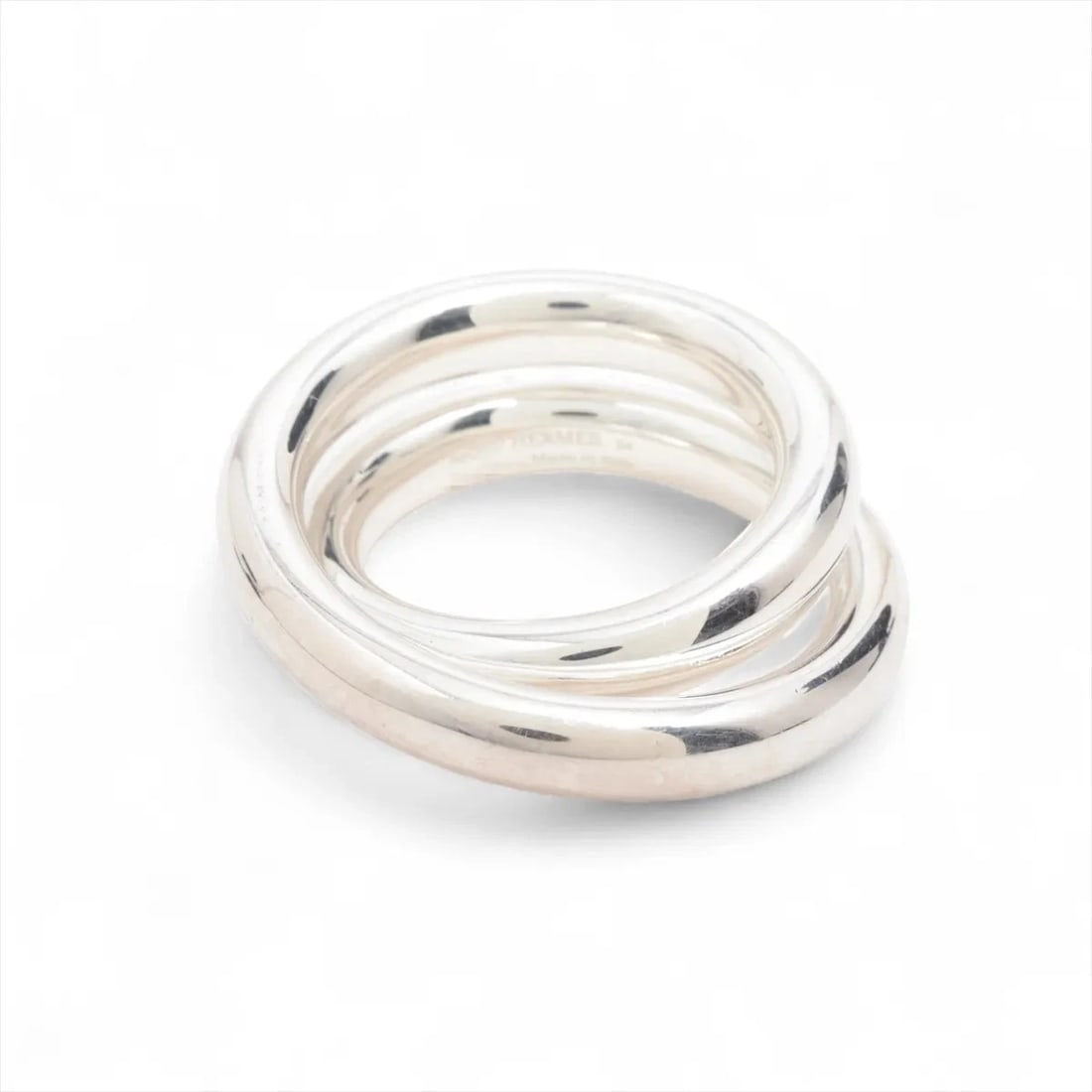 HERMÈS VERTIGES RING 925 SILVER: Hermès Vertiges Ring 925 Silver Brand: Hermès Type: Ring Material: 925 Color: Silver Size: 6.25 - 6.5 US Accessories: None Accessories Notice: When purchasing pre-owned goods, please refer