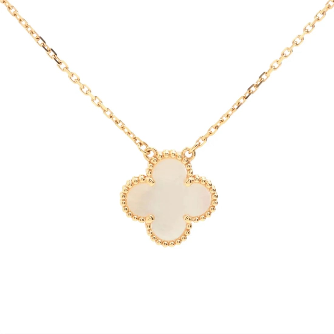 VAN CLEEF & ARPELS VINTAGE ALHAMBRA NECKLACE 750(YG): Van Cleef & Arpels Vintage Alhambra Necklace 750(YG) Brand: Van Cleef & Arpels Type: Necklace Material: 750(YG) Color: Yellow Gold Size: Chain length:42.1 Accessories: None Accessories